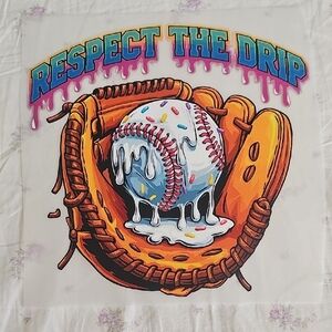 Baseball Drip Ready To Press Heat Transfer